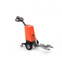 Walk-behind tractor with Danish trolley gripper